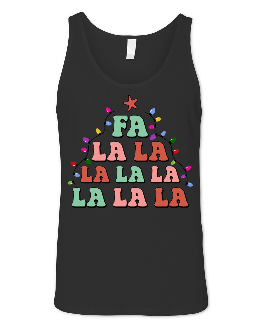 Christmas fa la la la Unisex Jersey Tank