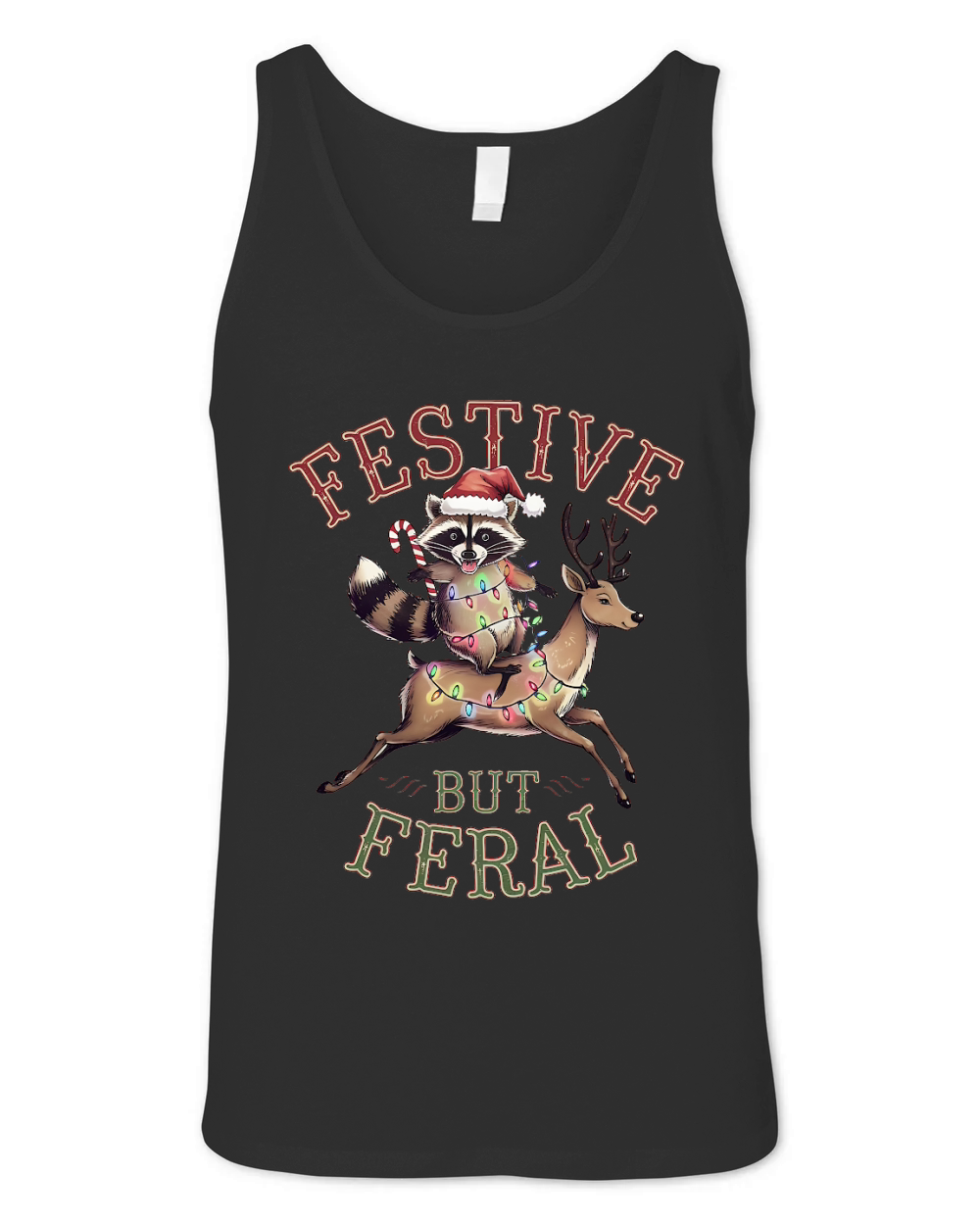 Festive but feral Unisex Jersey Tank