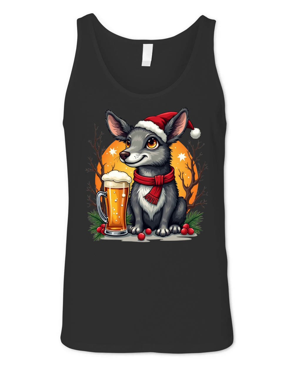 Funny Animal Beer Christmas Sublimation 6 05 Unisex Jersey Tank