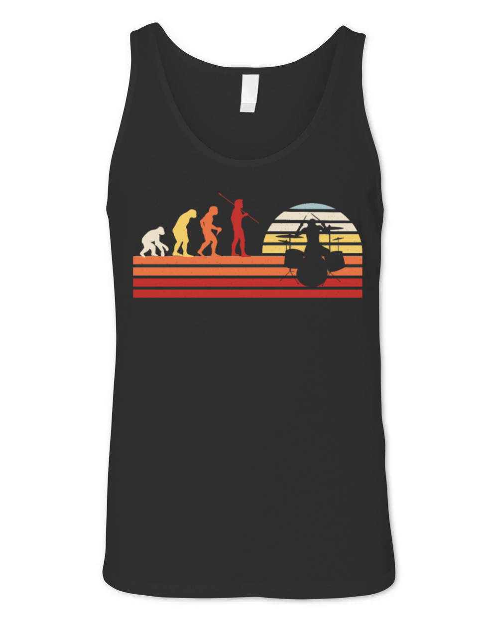 Retro Drumming VIntage Drummer Unisex Jersey Tank