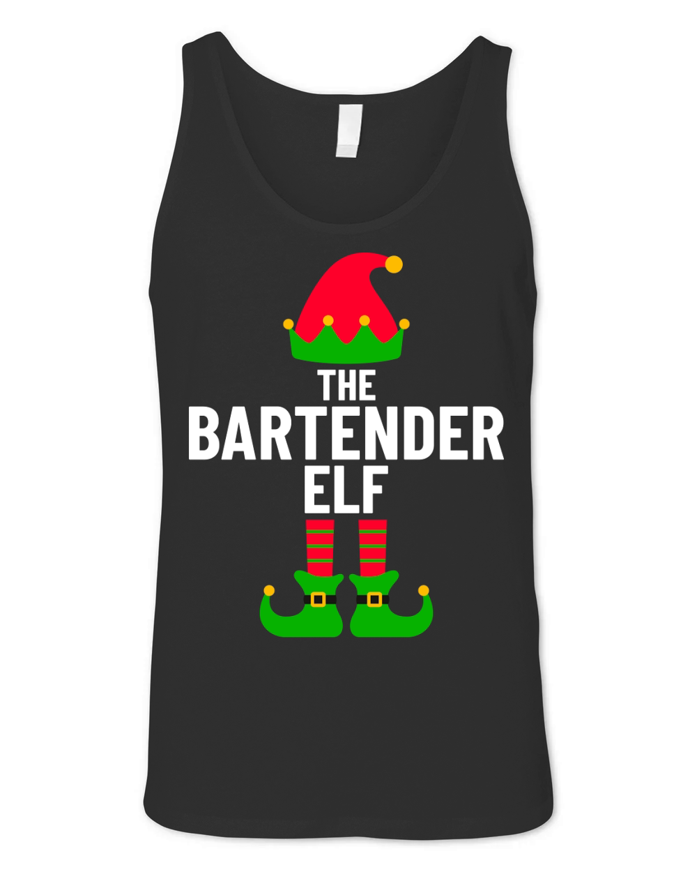 The Bartender Elf Christmas Unisex Jersey Tank