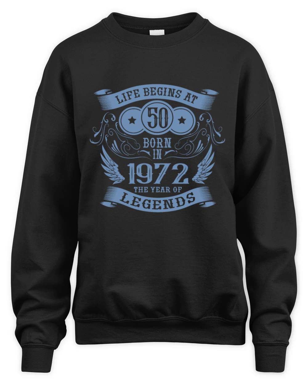 50th Birthday Gifts Vintage 1972 Birthday Unisex Premium Crewneck Sweatshirt