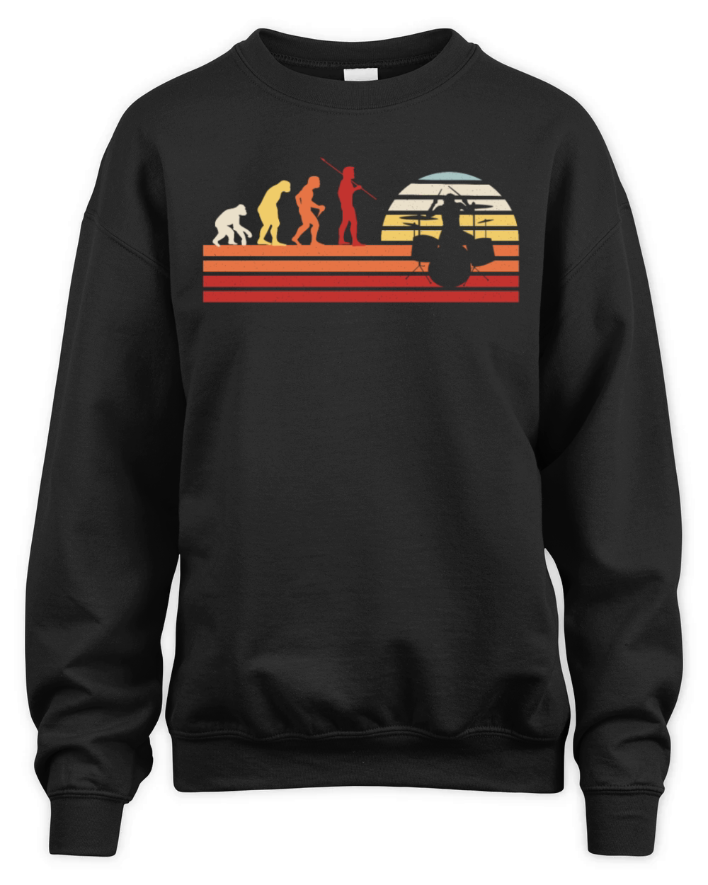 Retro Drumming VIntage Drummer Unisex Premium Crewneck Sweatshirt