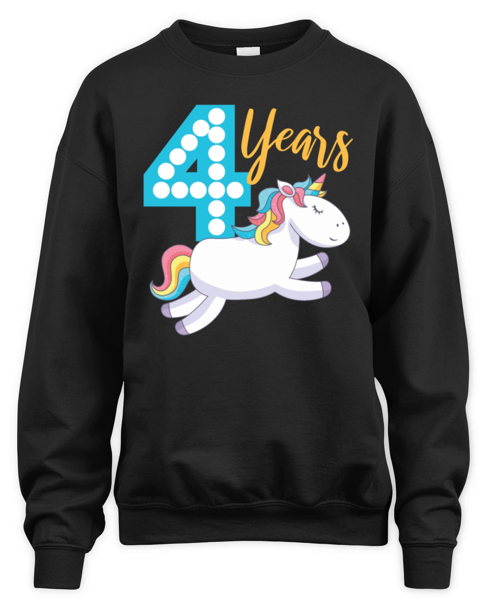 Unicorn 4th birthday Unisex Premium Crewneck Sweatshirt