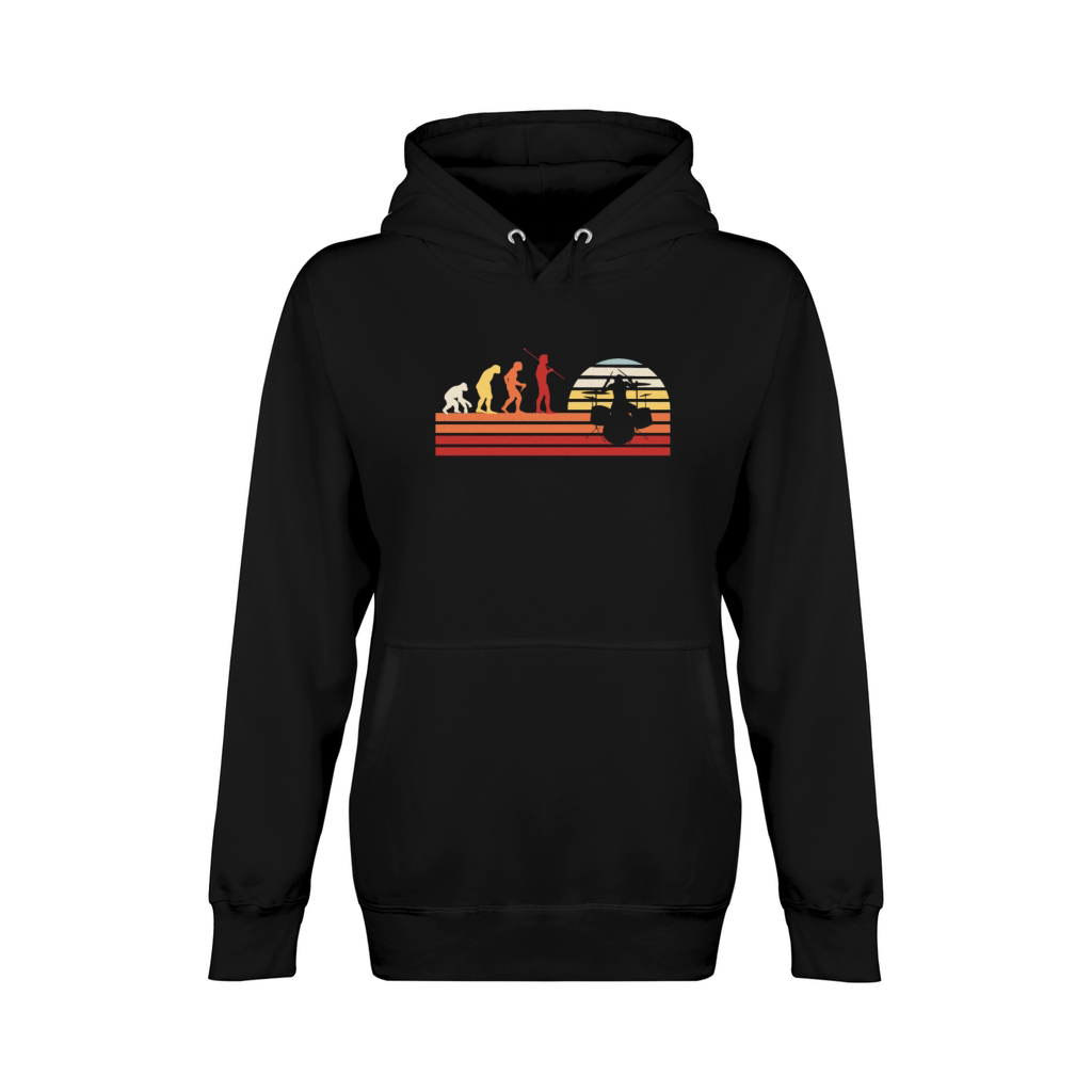 Retro Drumming VIntage Drummer Unisex Premium Pullover Hoodie