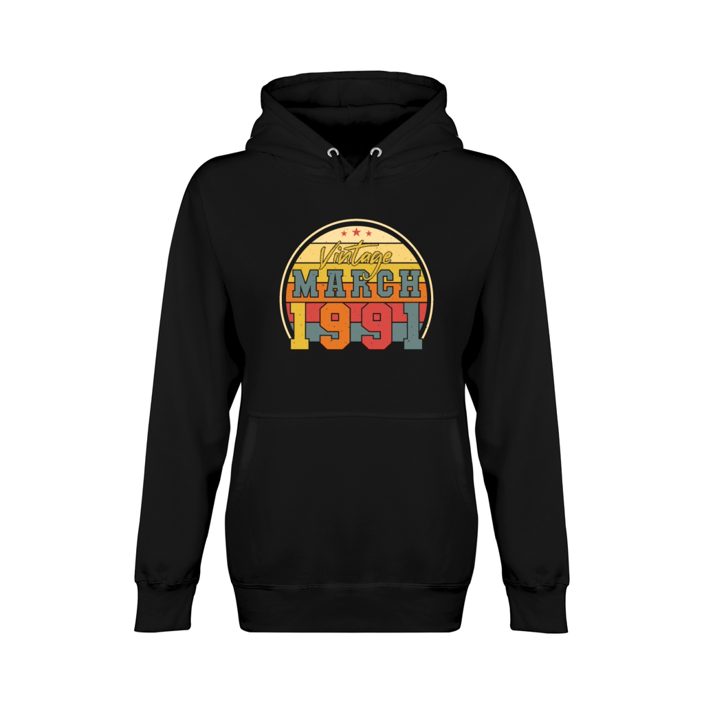 Vintage Funny March 1991 Unisex Premium Pullover Hoodie