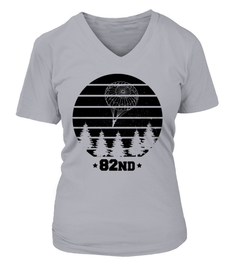 82nd Airborne Vintage Paratrooper V-neck T-Shirt Woman