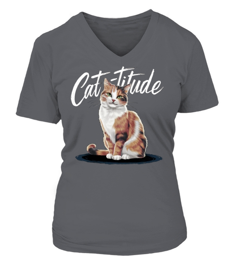 Cat Titude V-neck T-Shirt Woman