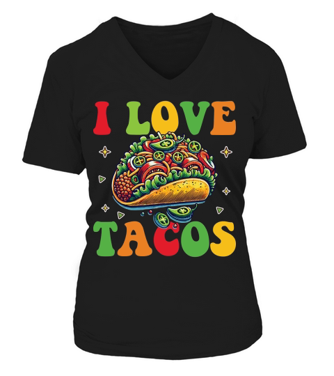 I Love Tacos V-neck T-Shirt Woman