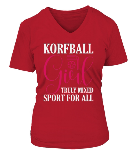 KorfBall Girl Truly Mixed Sport For All V-neck T-Shirt Woman