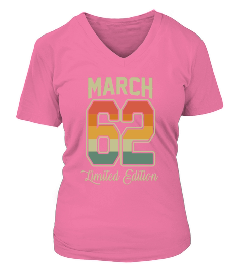 Vintage 60th Birthday March 1962 Sports Gift V-neck T-Shirt Woman