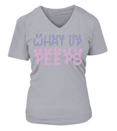 What up peeps V-neck T-Shirt Woman