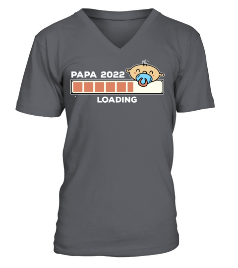 Expectant Parent Gift - Papa Dad 2022 V-Neck T-shirt