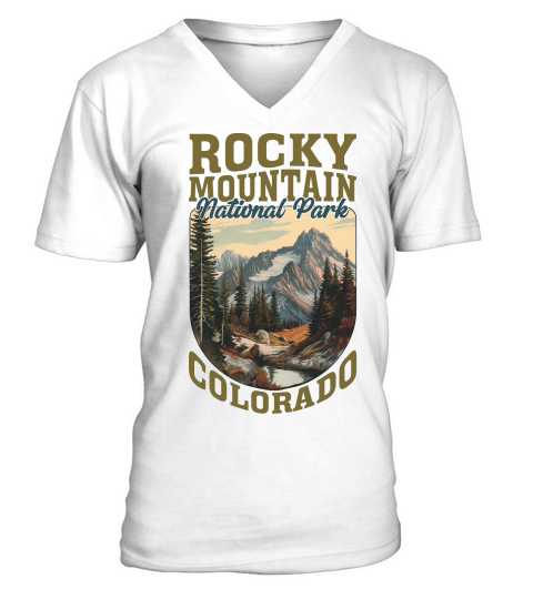 Rocky Mountain National Park Colorado V-Neck T-shirt