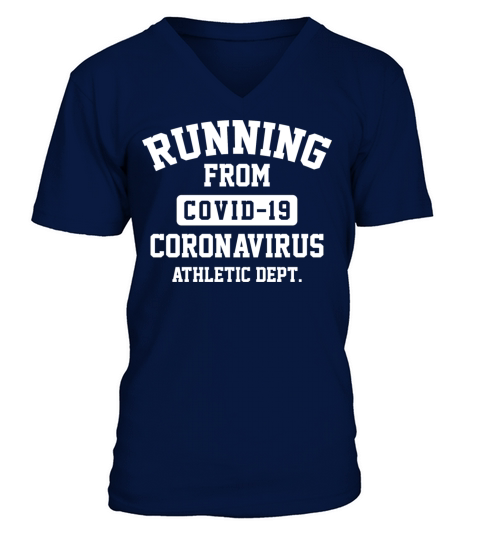 Running From Coronavirus V-Neck T-shirt