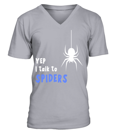 Spider Joke Design for Araneae Pet Owners V-Neck T-shirt