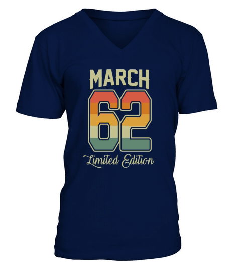 Vintage 60th Birthday March 1962 Sports Gift V-Neck T-shirt