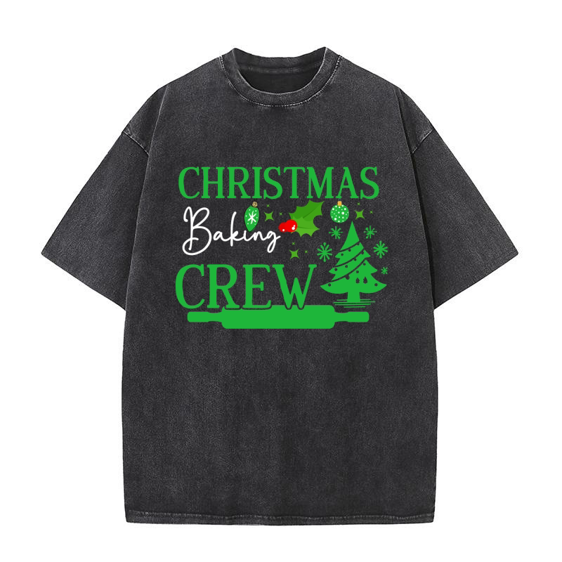 Christmas Baking Crew  2 Washed T-Shirt