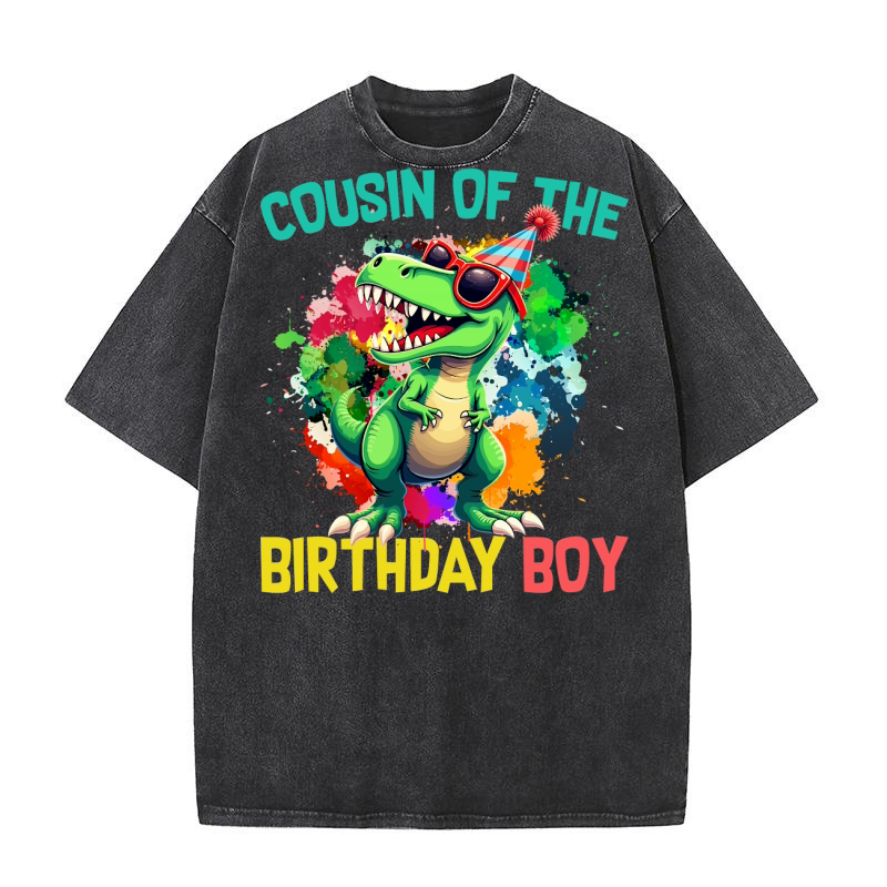 Cousin of the bithday boy Washed T-Shirt