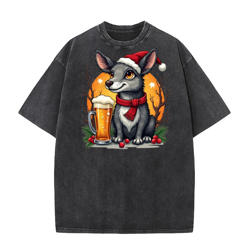Funny Animal Beer Christmas Sublimation 6 05 Washed T-Shirt