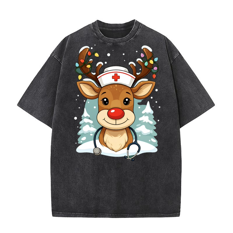 Funny Horse 4 Washed T-Shirt