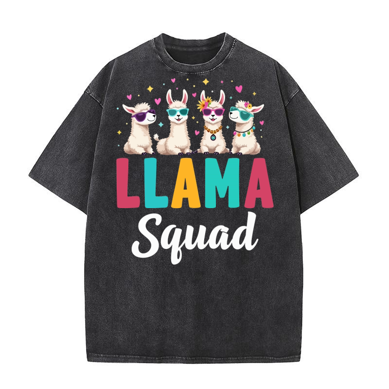 Llama squad 02 Washed T-Shirt