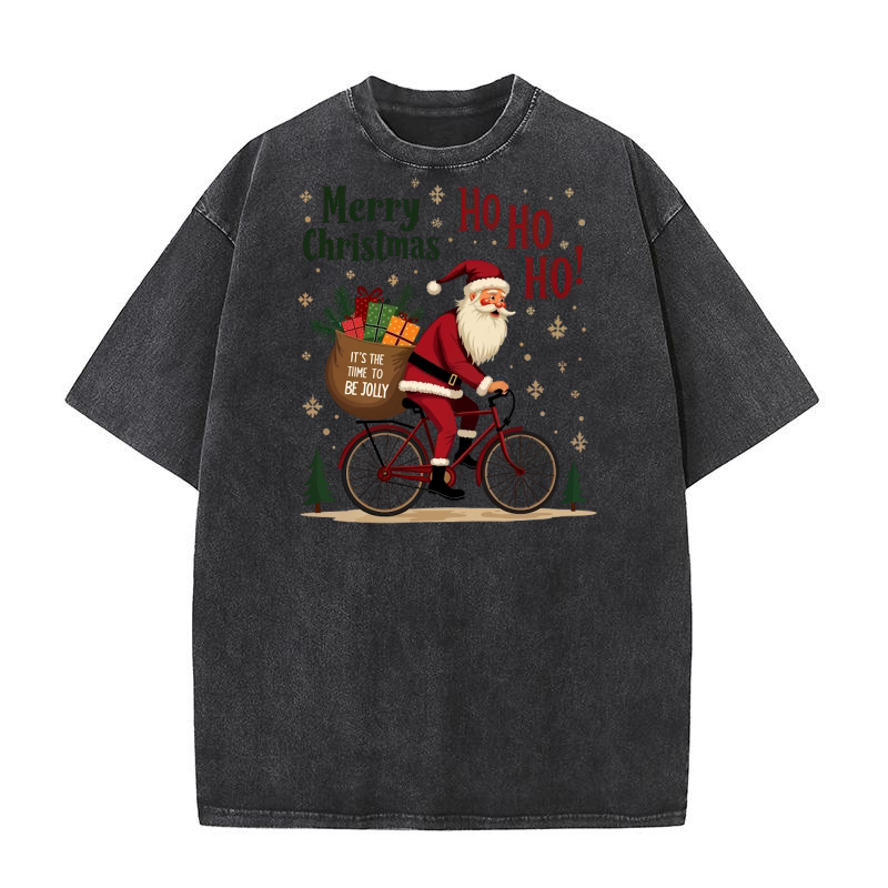 Merry christmas hohoho! its the time to be jolly Washed T-Shirt