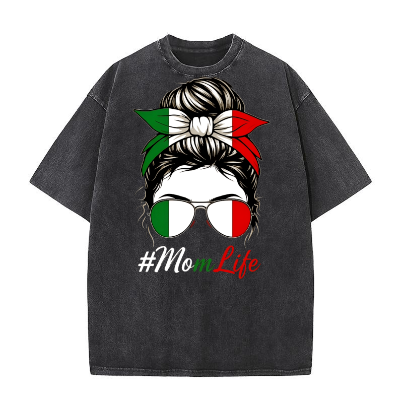 #Mom Life 02 Washed T-Shirt