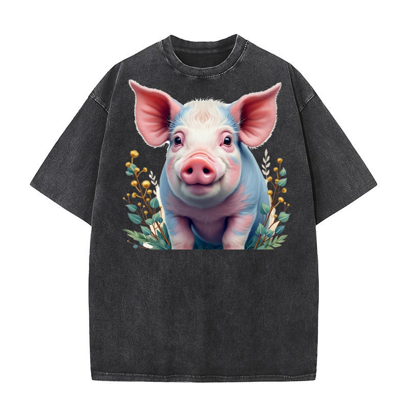 Pig Fur Pink 10 Washed T-Shirt