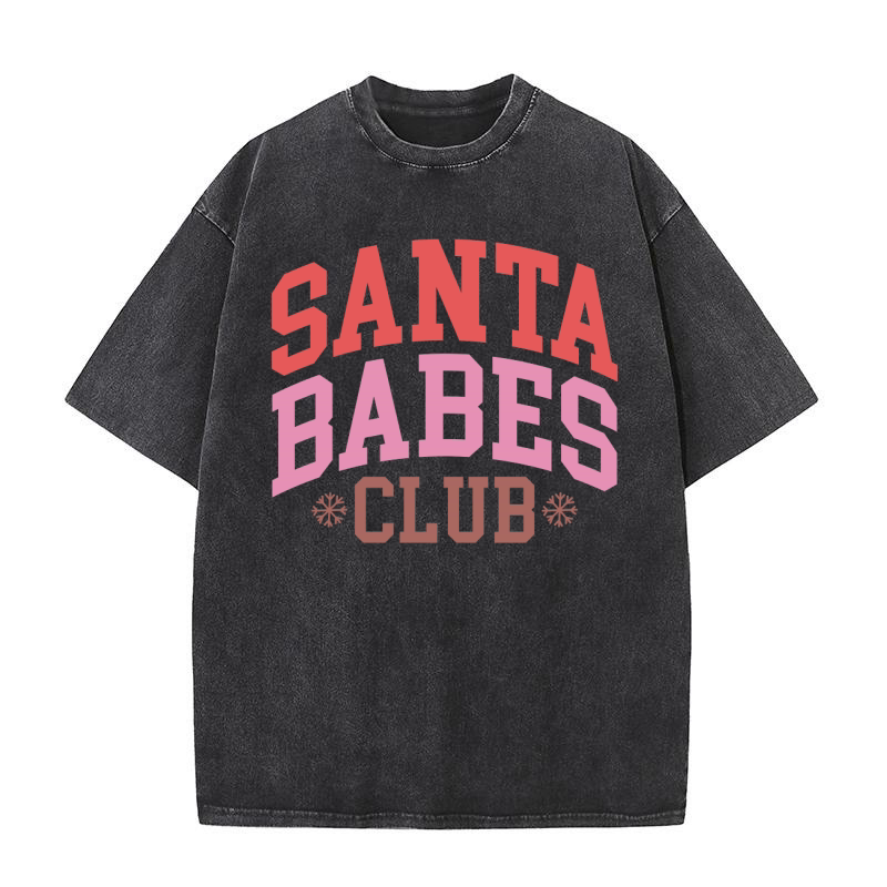 Santa babes club Washed T-Shirt