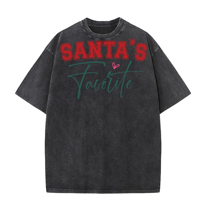 Santas Favorite Washed T-Shirt