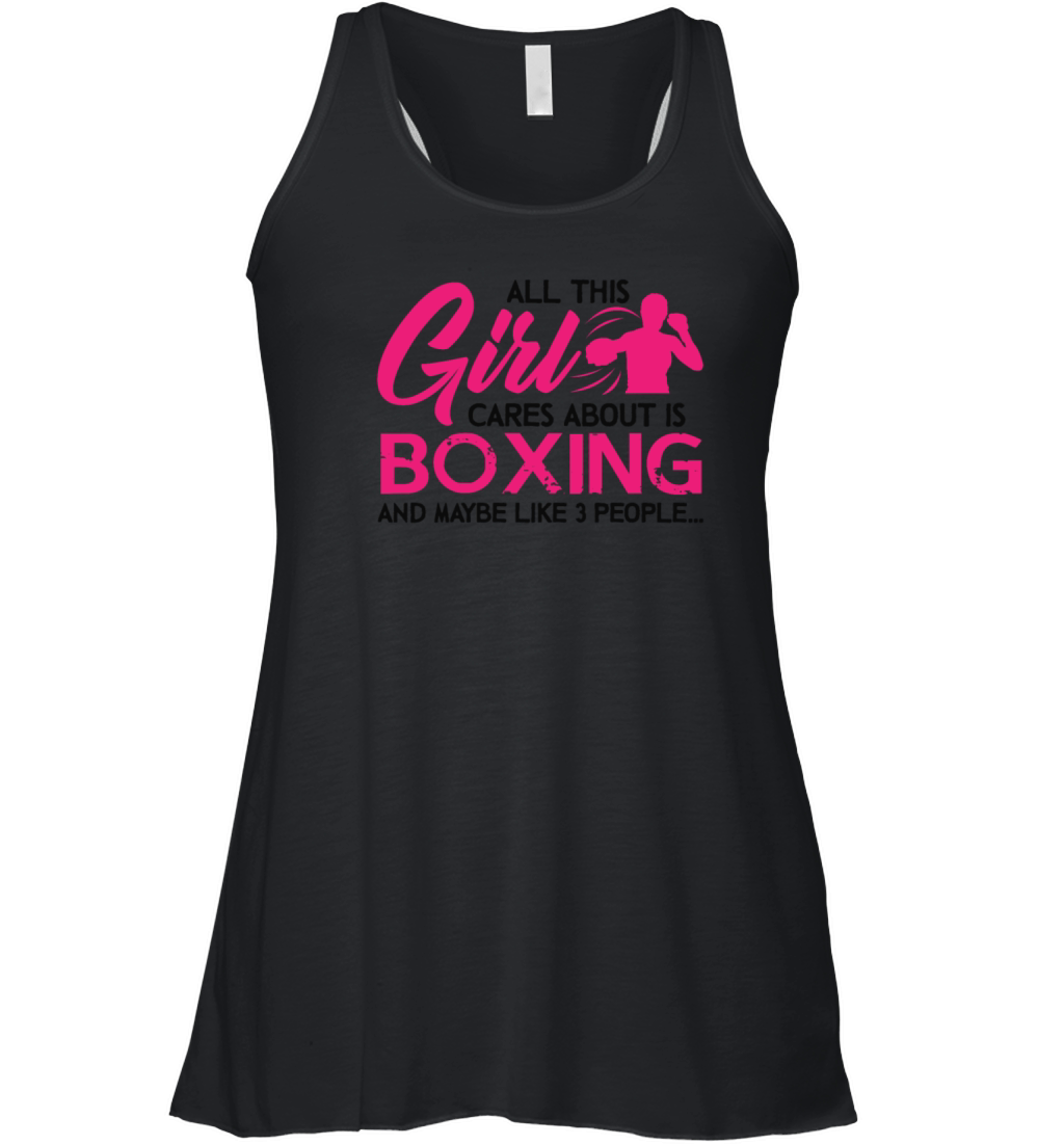 Boxing Girl Cares Hanes Tagles Women's Flowy Tank Top