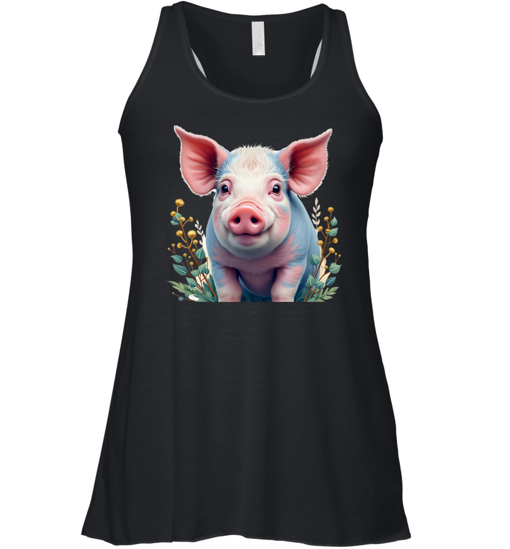 Pig Fur Pink 10 Women's Flowy Tank Top