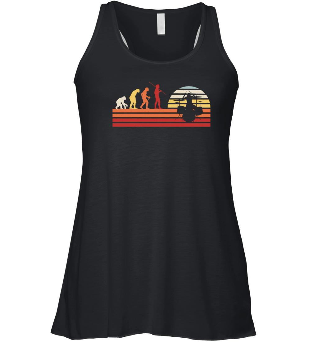 Retro Drumming VIntage Drummer Women's Flowy Tank Top