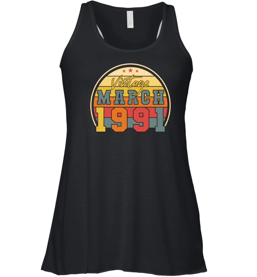 Vintage Funny March 1991 Women's Flowy Tank Top