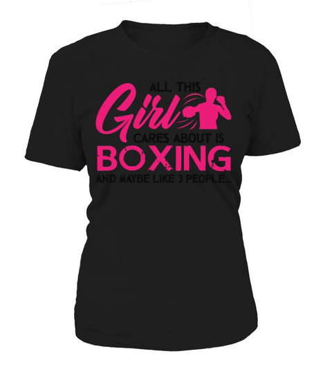 Boxing Girl Cares Hanes Tagles Women's T-Shirt
