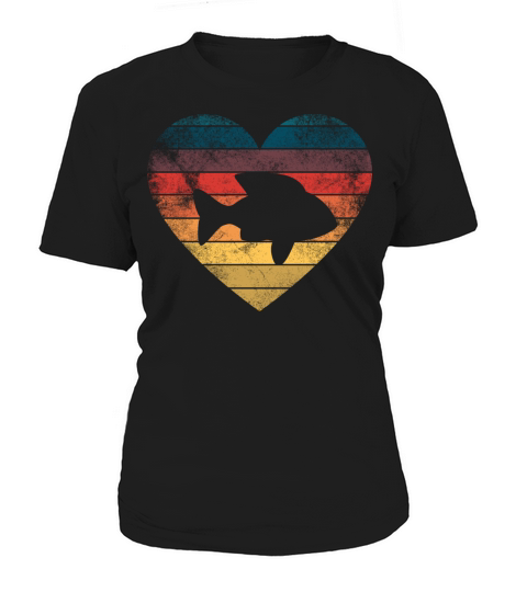 Funny Fish Heart Retro Vintage Cool For Fish Lover Women's T-Shirt