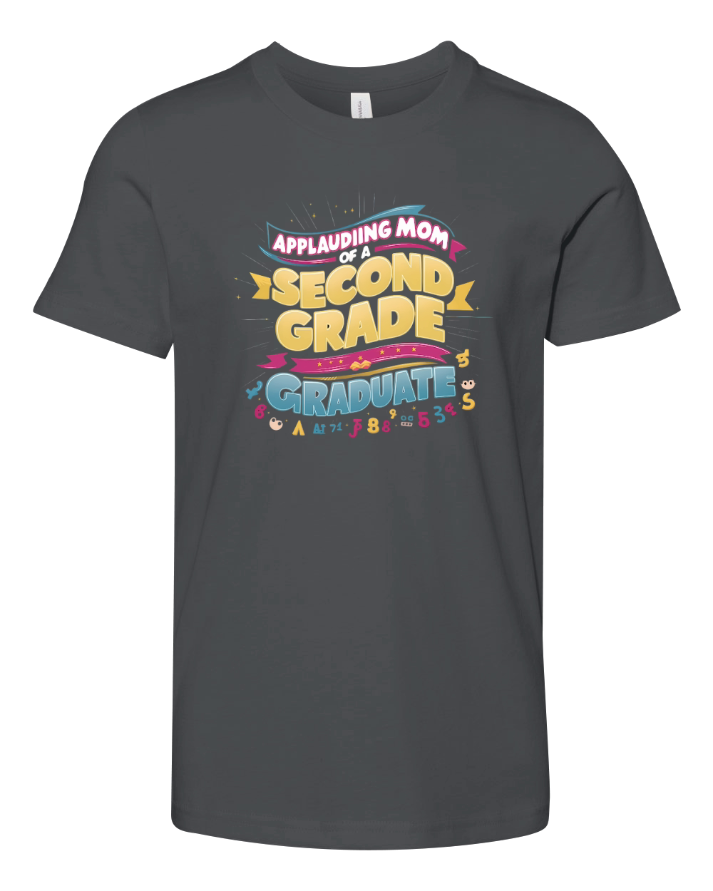 Applauding mom of a second grade graduate Youth Unisex Jersey Tee