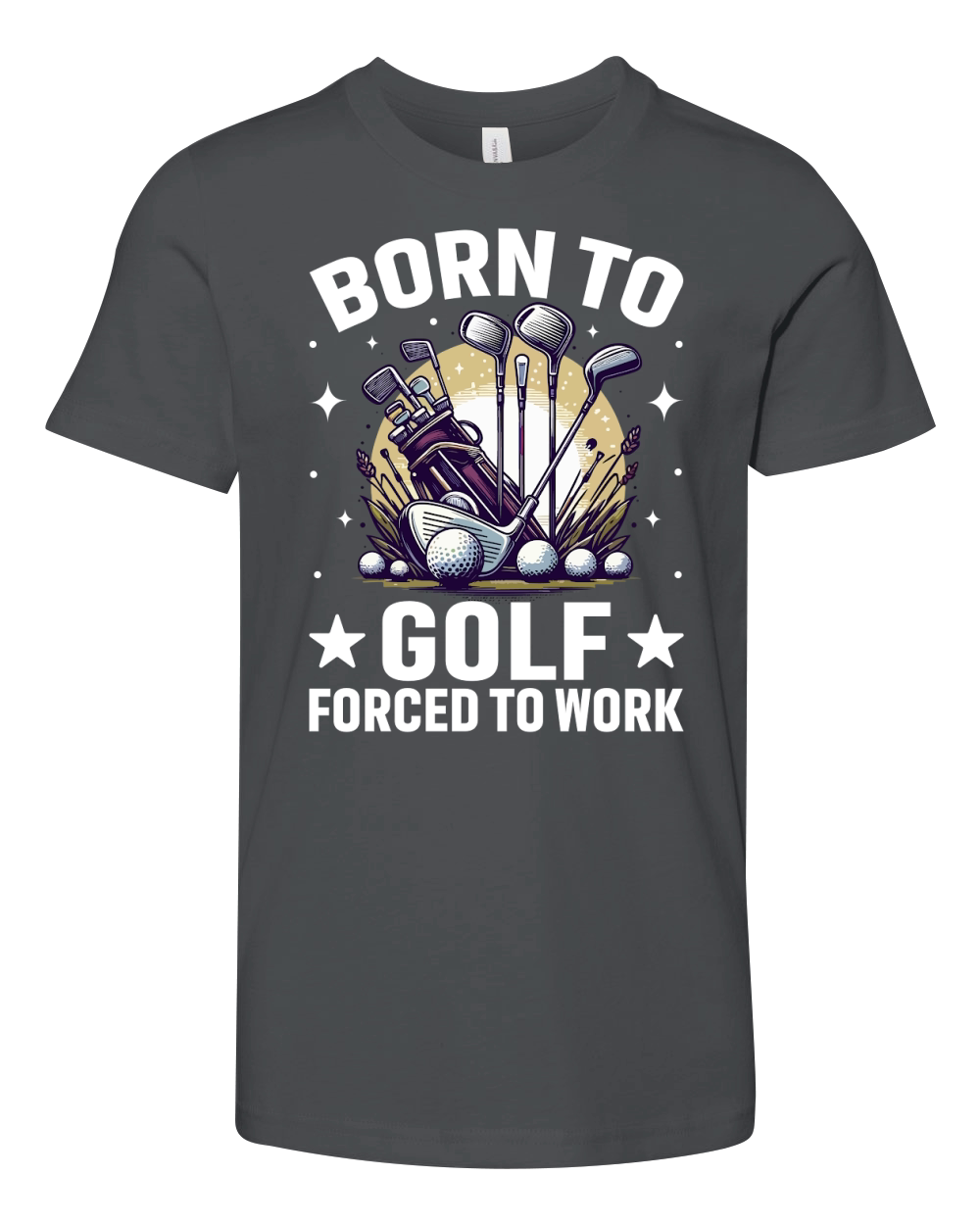 Born to golf forced to work Youth Unisex Jersey Tee