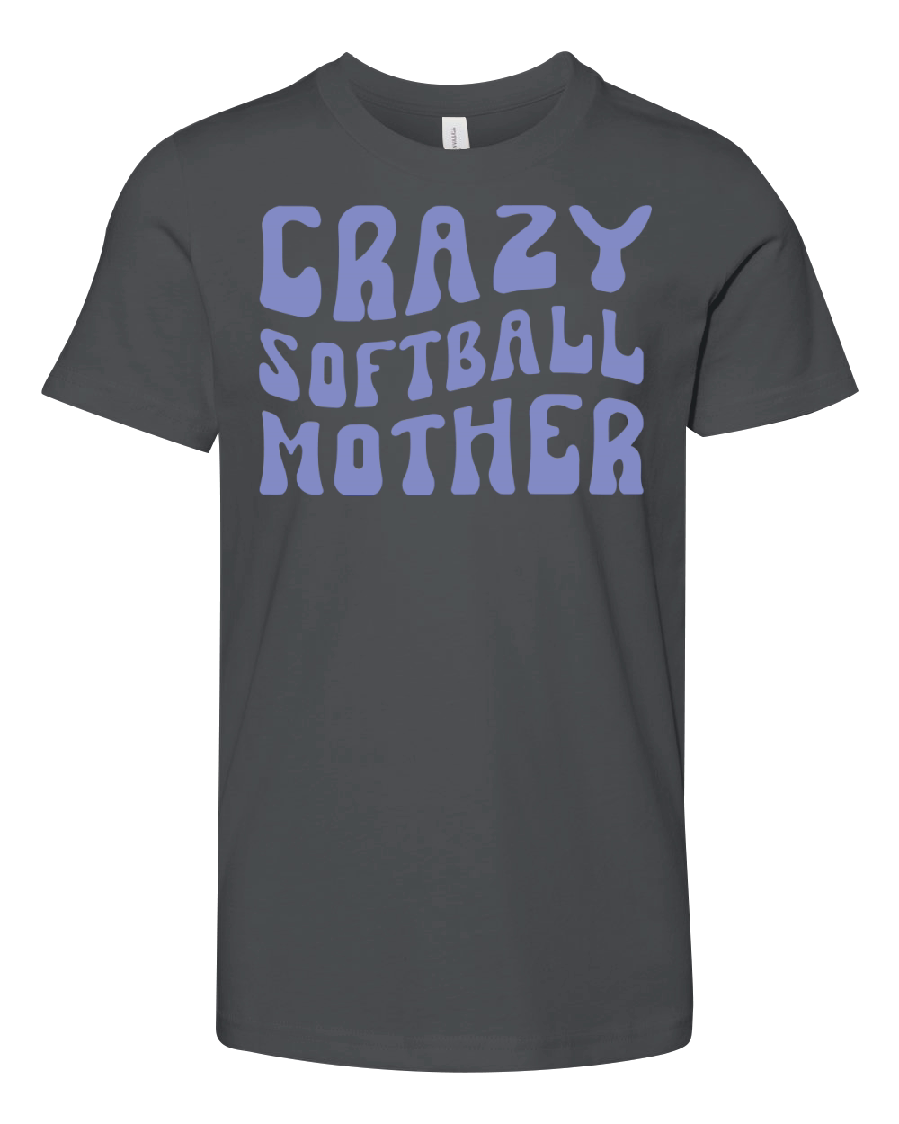 Crazy Softball Mother Youth Unisex Jersey Tee