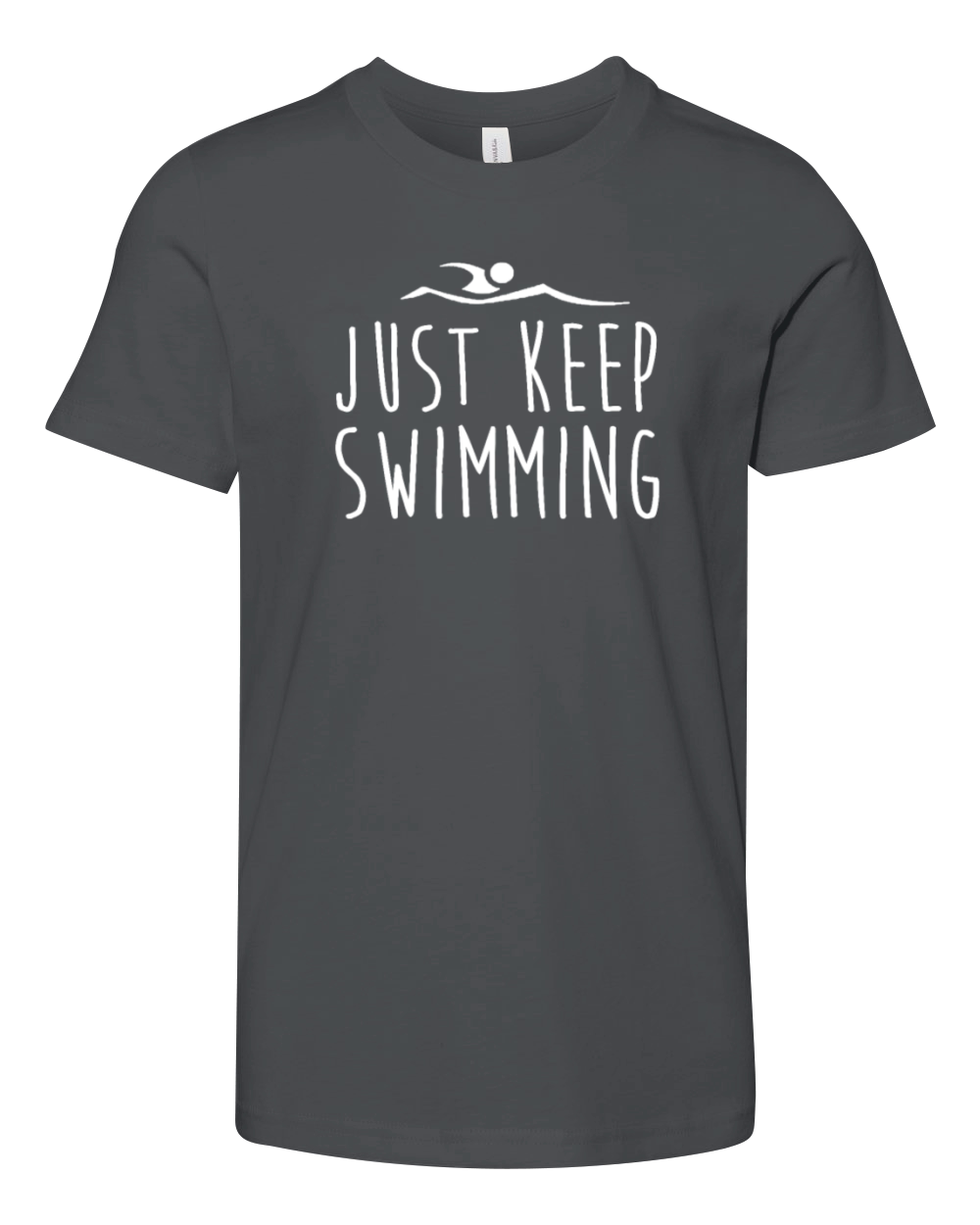 Just Keep Swimming Funny Swimming Lovers Gift Youth Unisex Jersey Tee