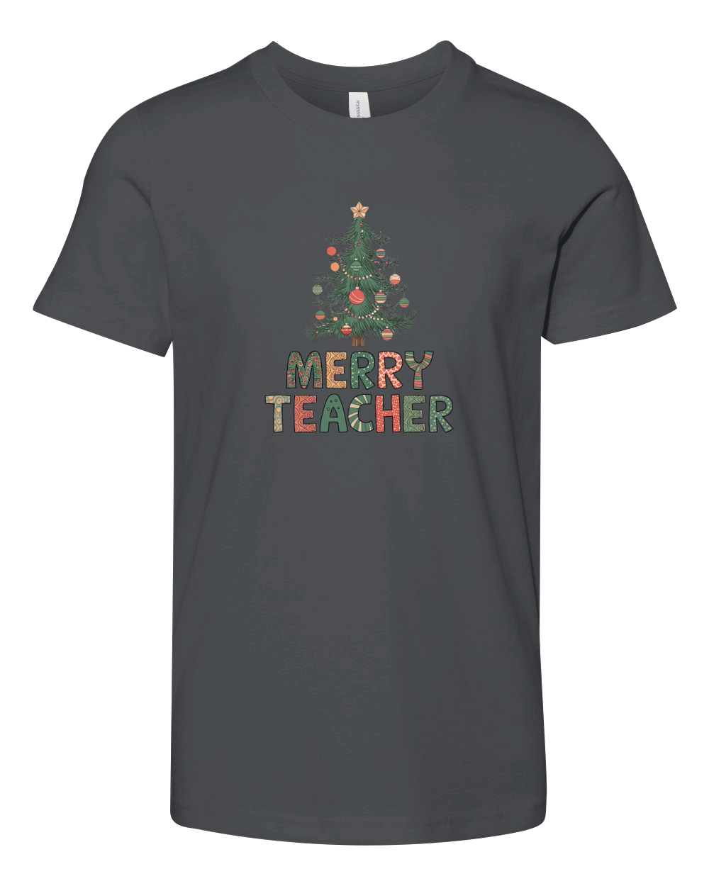 merry teacher Christmas (3) Youth Unisex Jersey Tee