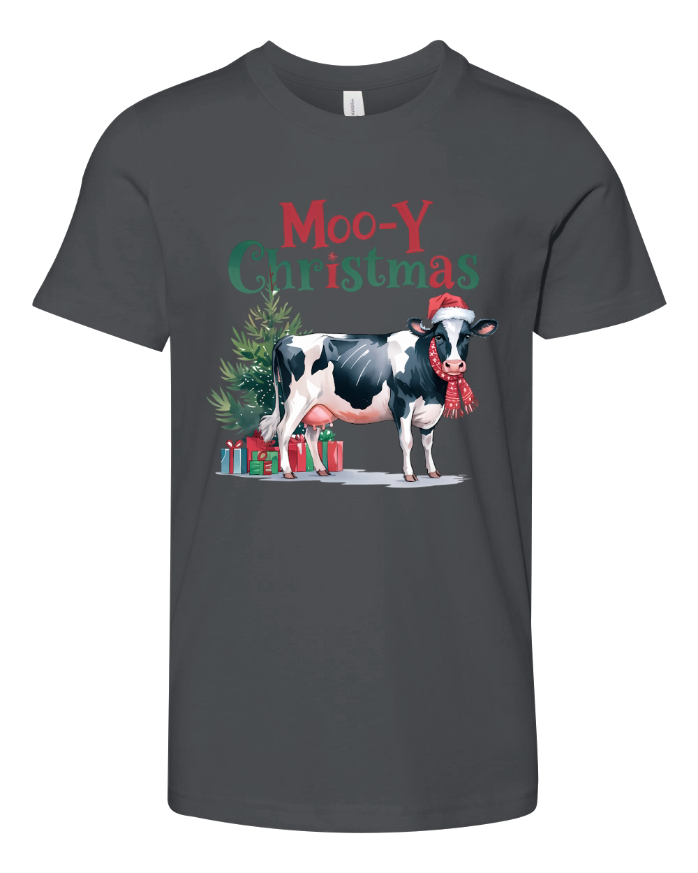 Moo Y Christmas Vintage 03 Youth Unisex Jersey Tee