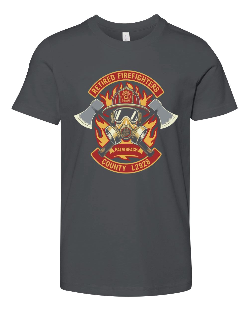 Retired firefighter plam beach country L2928 Youth Unisex Jersey Tee