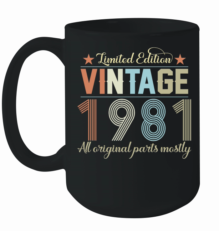 Birthday   Limited Edition Vintage 1981 Ceramic Mug