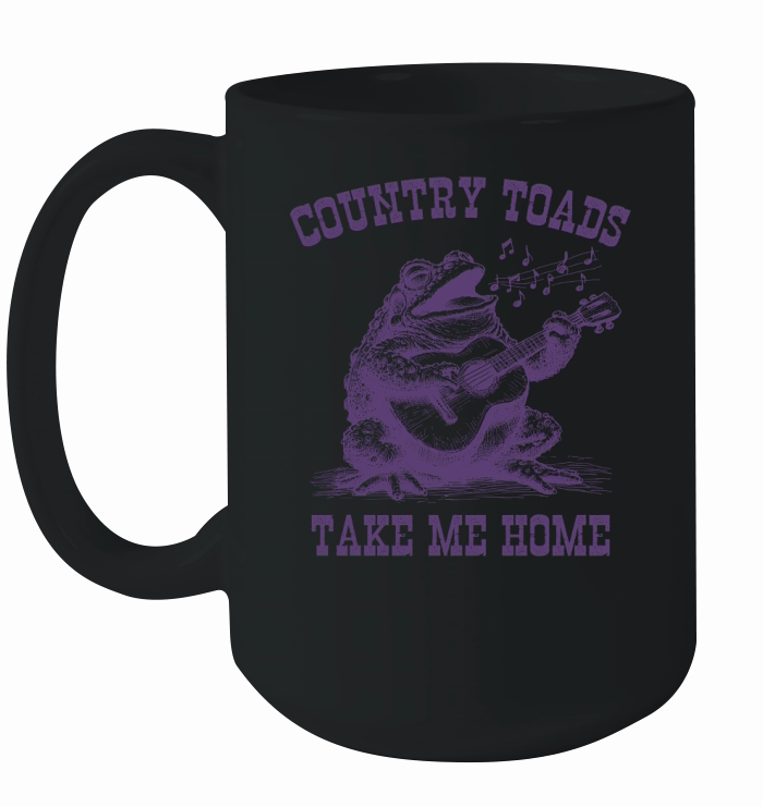 Country Toads Take Me Home L Violet Ceramic Mug