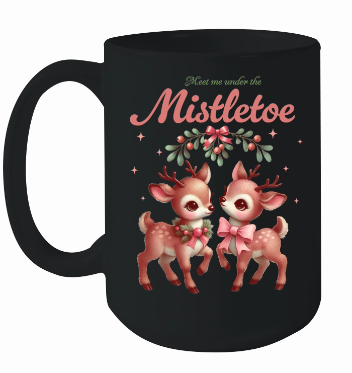 Meet me under the Mistletoe Ceramic Mug