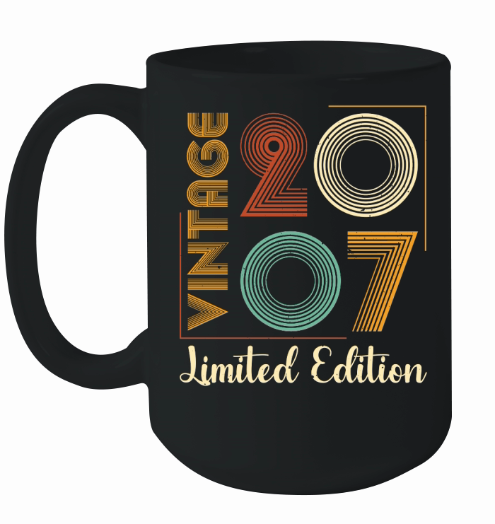 Vintage 2007 Limited Edition Birthday T Shirt Design (1) Ceramic Mug
