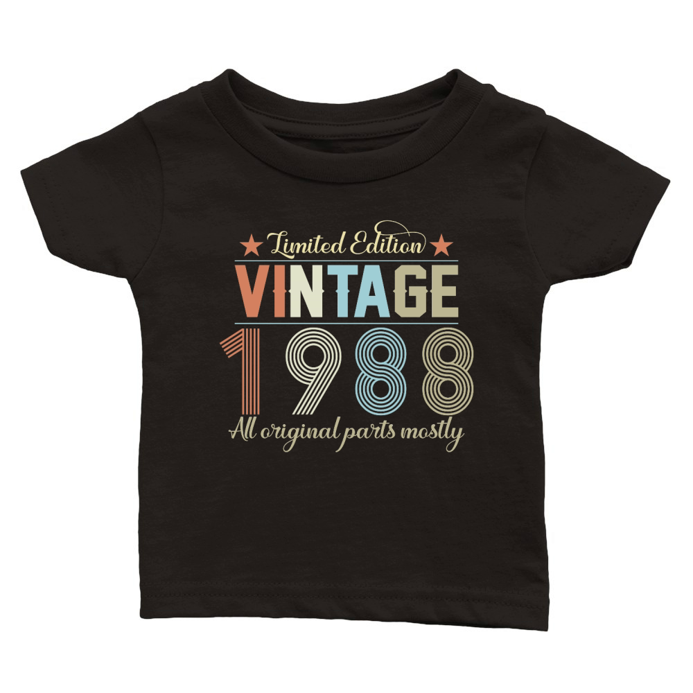 Birthday   Limited Edition Vintage 1988 Classic Baby Crewneck T-shirt