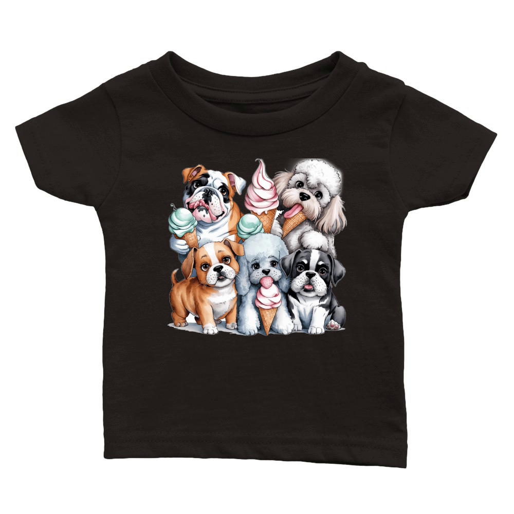 Dog Watercolor Bundle 07 Classic Baby Crewneck T-shirt